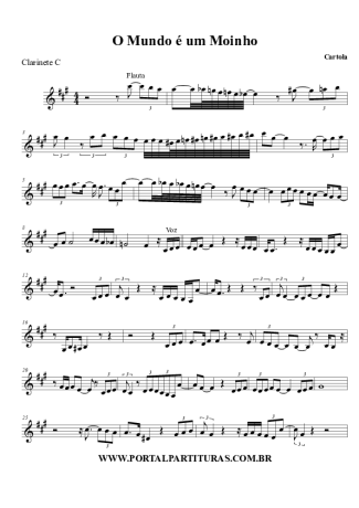 Cartola  score for Clarinet (C)
