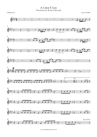 Casa Worship  score for Clarinet (C)