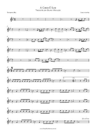 Casa Worship  score for Trumpet