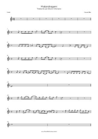 Cássia Eller Malandragem score for Harmonica