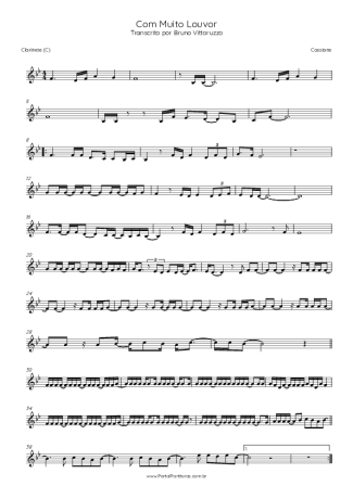 Cassiane Com Muito Louvor score for Clarinet (C)
