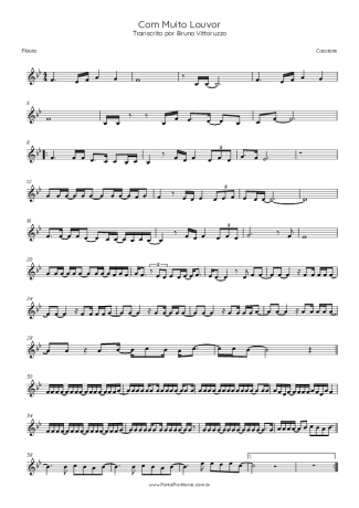 Cassiane Com Muito Louvor score for Flute