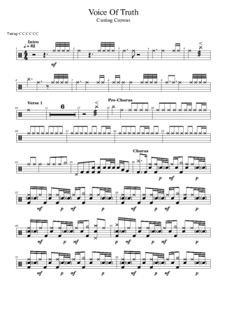Casting Crowns  score for Drums