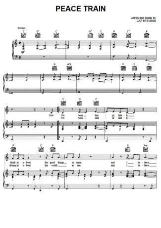 Cat Stevens Peace Train score for Piano
