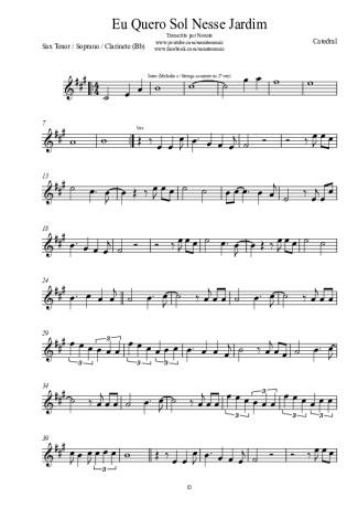 Catedral Eu Quero Sol Nesse Jardim score for Tenor Saxophone Soprano (Bb)