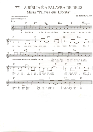 Catholic Church Music (Músicas Católicas) A Bíblia é a Palavra de Deus score for Keyboard