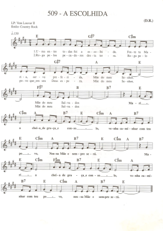Catholic Church Music (Músicas Católicas) A Escolhida score for Keyboard