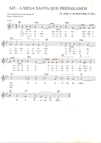 Catholic Church Music (Músicas Católicas)  score for Keyboard