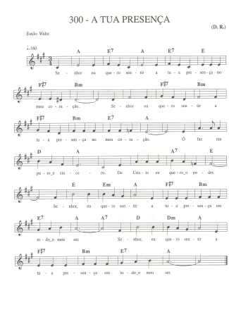 Catholic Church Music (Músicas Católicas) A Tua Presença score for Keyboard