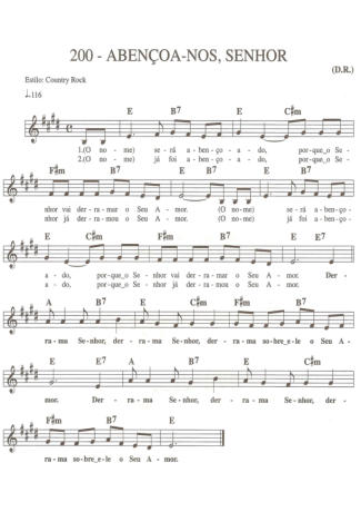 Catholic Church Music (Músicas Católicas) Abençoa-nos Senhor score for Keyboard