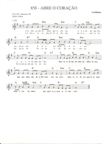 Catholic Church Music (Músicas Católicas)  score for Keyboard