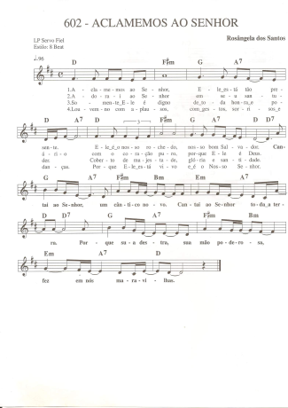 Catholic Church Music (Músicas Católicas) Aclamemos Ao Senhor score for Keyboard