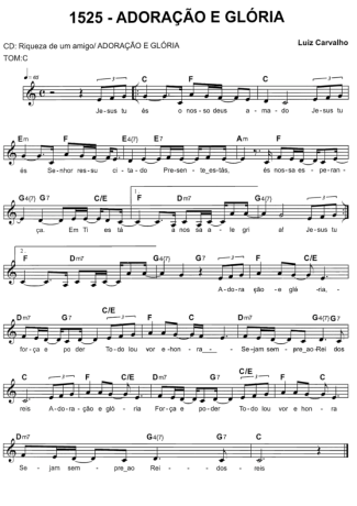 Catholic Church Music (Músicas Católicas) Adoração E Glória score for Keyboard