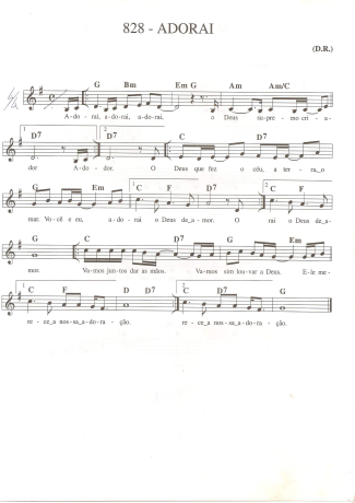 Catholic Church Music (Músicas Católicas) Adorai score for Keyboard