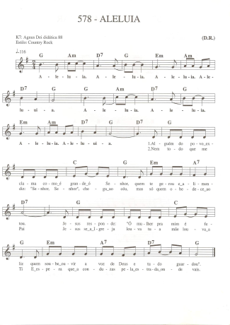 Catholic Church Music (Músicas Católicas) Aleluia 1 score for Keyboard