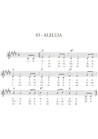 Catholic Church Music (Músicas Católicas) Aleluia 3 score for Keyboard