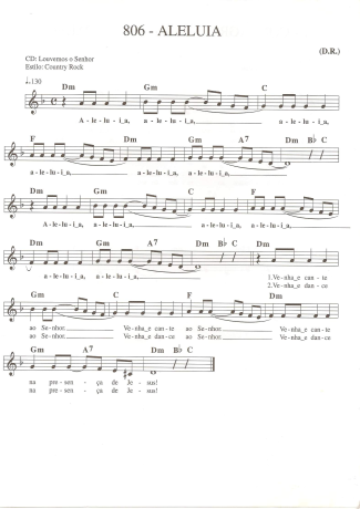 Catholic Church Music (Músicas Católicas) Aleluia 37 score for Keyboard