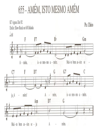 Catholic Church Music (Músicas Católicas) Amém Isto é Amém score for Keyboard