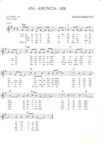 Catholic Church Music (Músicas Católicas) Anuncia-me score for Keyboard