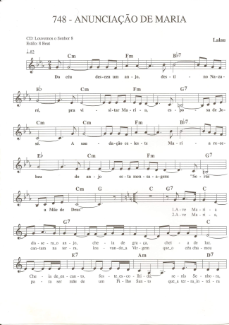 Catholic Church Music (Músicas Católicas) Anunciação de Maria score for Keyboard