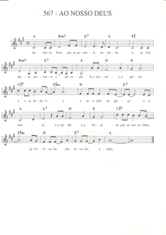 Catholic Church Music (Músicas Católicas) Ao Nosso Deus score for Keyboard
