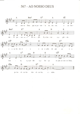 Catholic Church Music (Músicas Católicas) Ao Nosso Deus score for Keyboard