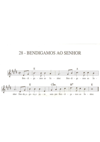 Catholic Church Music (Músicas Católicas) Bendigamos ao Senhor score for Keyboard