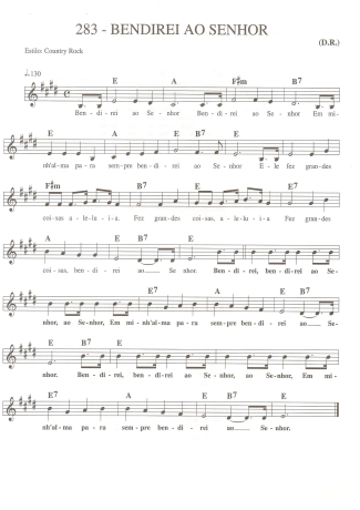 Catholic Church Music (Músicas Católicas) Bendirei ao Senhor score for Keyboard