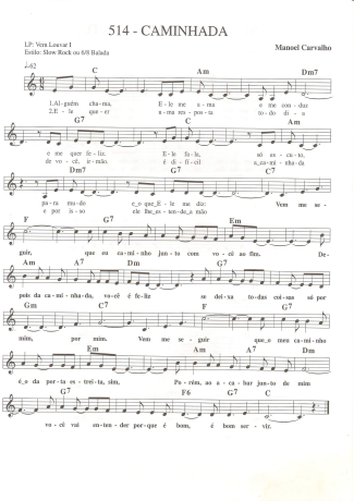Catholic Church Music (Músicas Católicas) Caminhada score for Keyboard