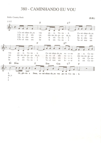 Catholic Church Music (Músicas Católicas) Caminhando Eu Vou score for Keyboard