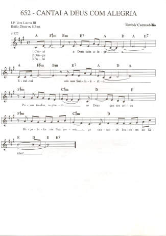 Catholic Church Music (Músicas Católicas)  score for Keyboard