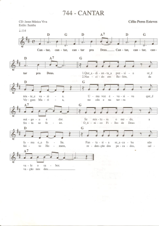 Catholic Church Music (Músicas Católicas) Cantar score for Keyboard