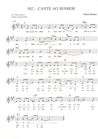 Catholic Church Music (Músicas Católicas) Cante ao Senhor score for Keyboard