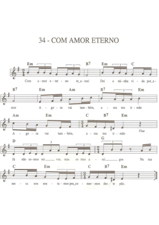 Catholic Church Music (Músicas Católicas) Com Amor Eterno score for Keyboard