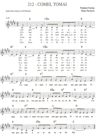 Catholic Church Music (Músicas Católicas)  score for Keyboard