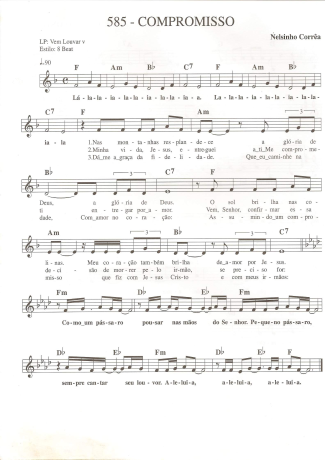 Catholic Church Music (Músicas Católicas) Compromisso score for Keyboard