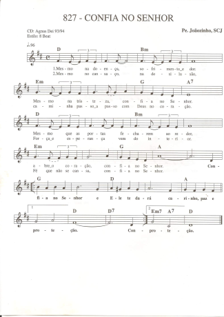 Catholic Church Music (Músicas Católicas) Confia no Senhor score for Keyboard