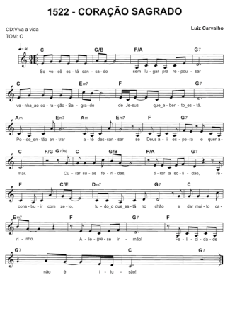 Catholic Church Music (Músicas Católicas) Coração Sagrado score for Keyboard