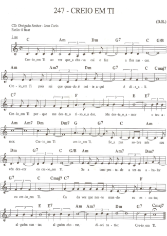 Catholic Church Music (Músicas Católicas)  score for Keyboard