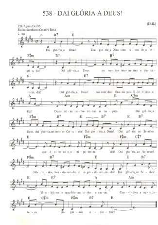Catholic Church Music (Músicas Católicas) Dai Glória a Deus score for Keyboard