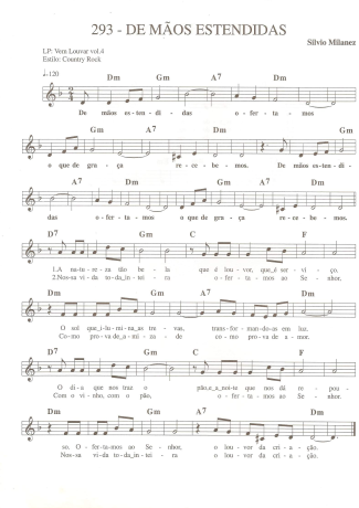 Catholic Church Music (Músicas Católicas) De Mãos Estendidas score for Keyboard