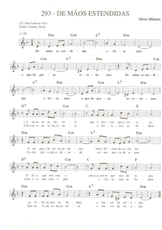 Catholic Church Music (Músicas Católicas) De Mãos Estendidas score for Keyboard