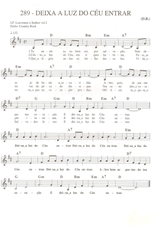 Catholic Church Music (Músicas Católicas) Deixa a Luz do Céu Entrar score for Keyboard
