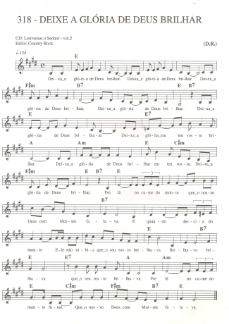 Catholic Church Music (Músicas Católicas) Deixe a Glória de Deus Brilhar score for Keyboard