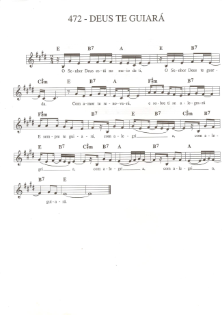 Catholic Church Music (Músicas Católicas) Deus Te Guiará score for Keyboard