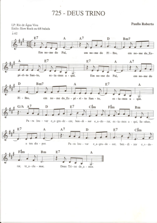 Catholic Church Music (Músicas Católicas) Deus Trino score for Keyboard