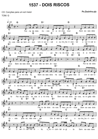 Catholic Church Music (Músicas Católicas) Dois Riscos score for Keyboard