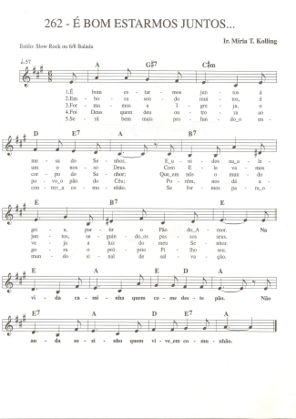 Catholic Church Music (Músicas Católicas) É Bom Estarmos Juntos score for Keyboard