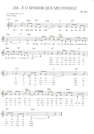 Catholic Church Music (Músicas Católicas) É o Senhor Que Me Conduz score for Keyboard