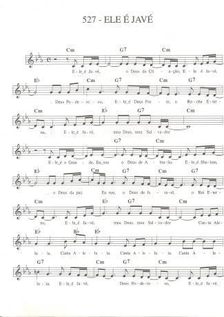 Catholic Church Music (Músicas Católicas) Ele é Javé score for Keyboard